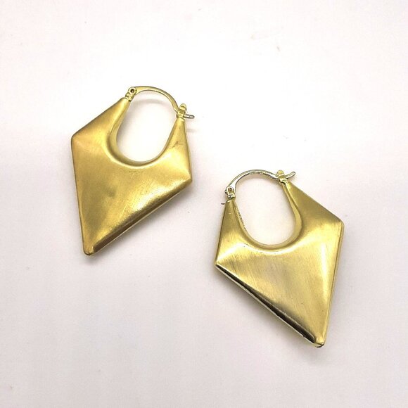 Urban Outfitters Jewelry - Urban Outfitters Geometric Gold Tone Statement Hoop pierced Earrings For Women